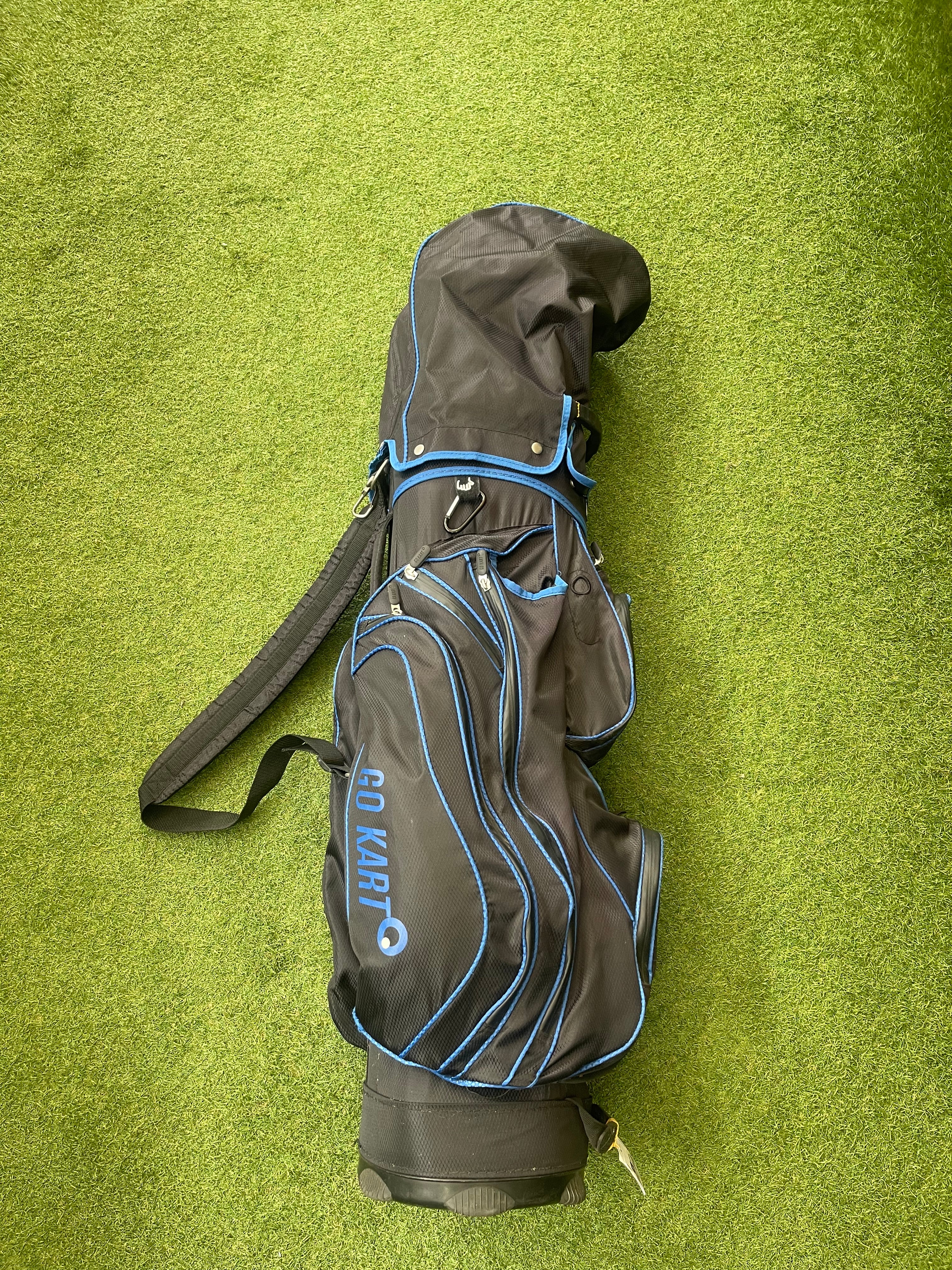 Go Kart cartbag blauw/zwart