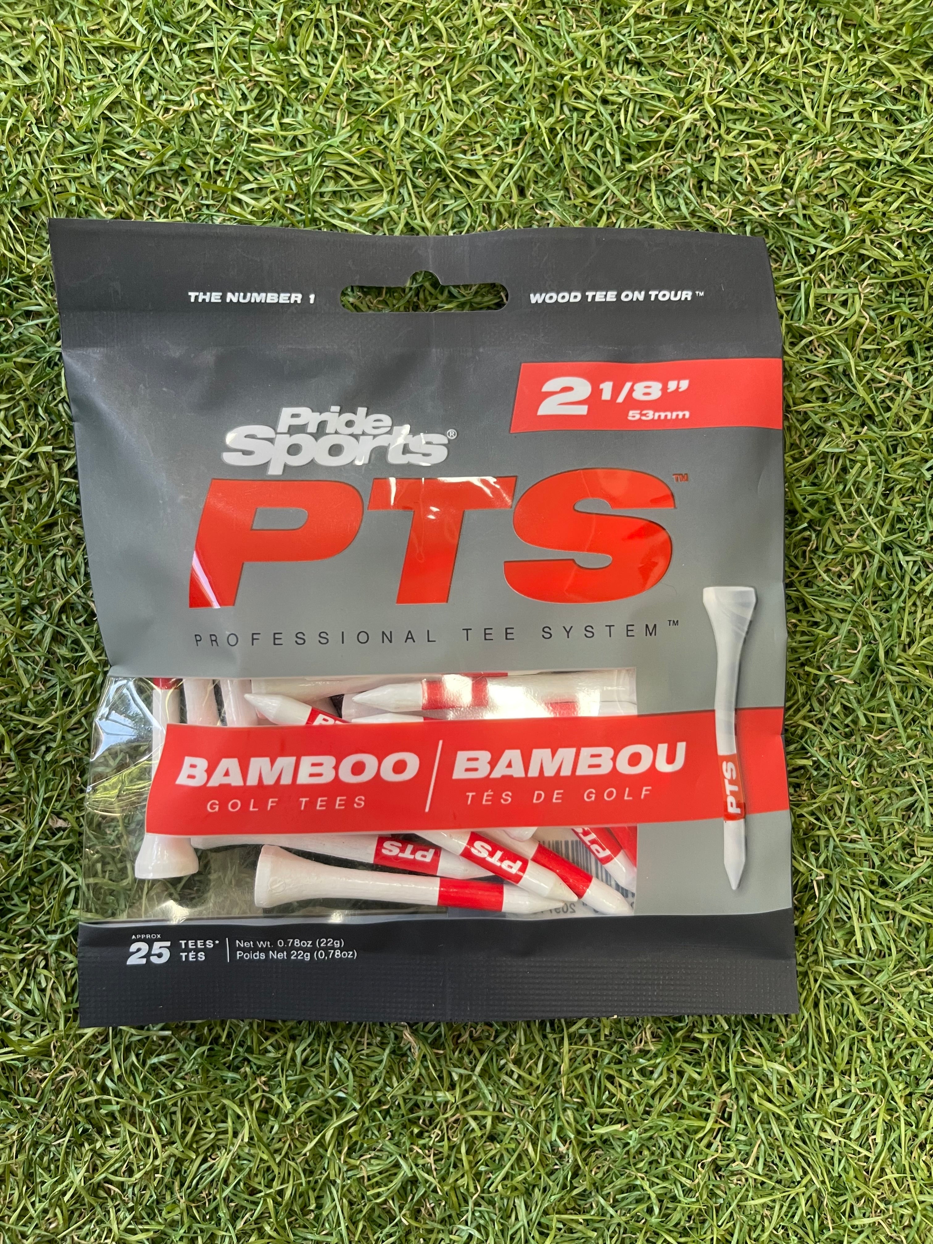 Pride Sports bamboo golf tees 53mm (25st)