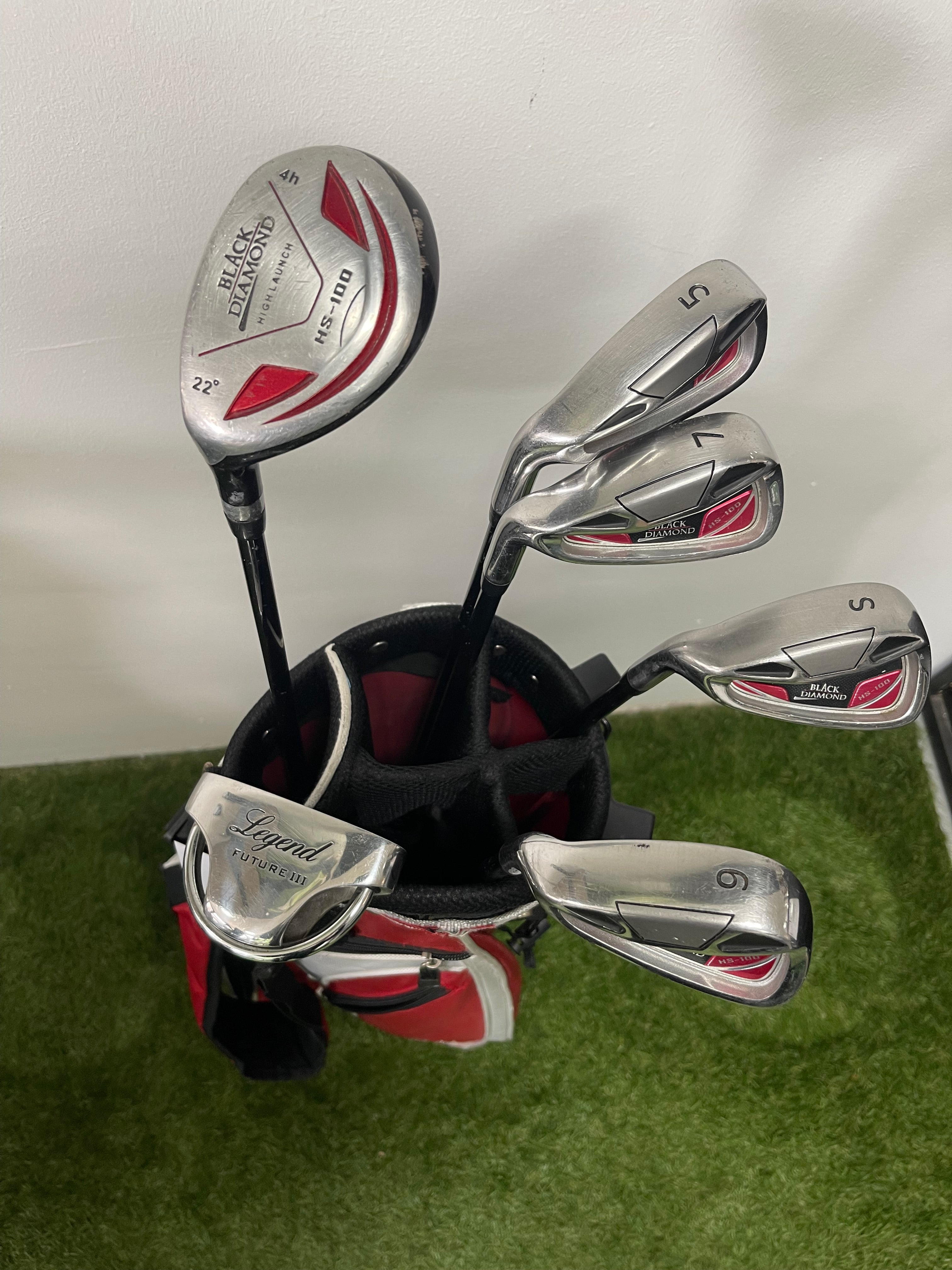 Black Diamond halve dames golfset +1inch (linkshandig)
