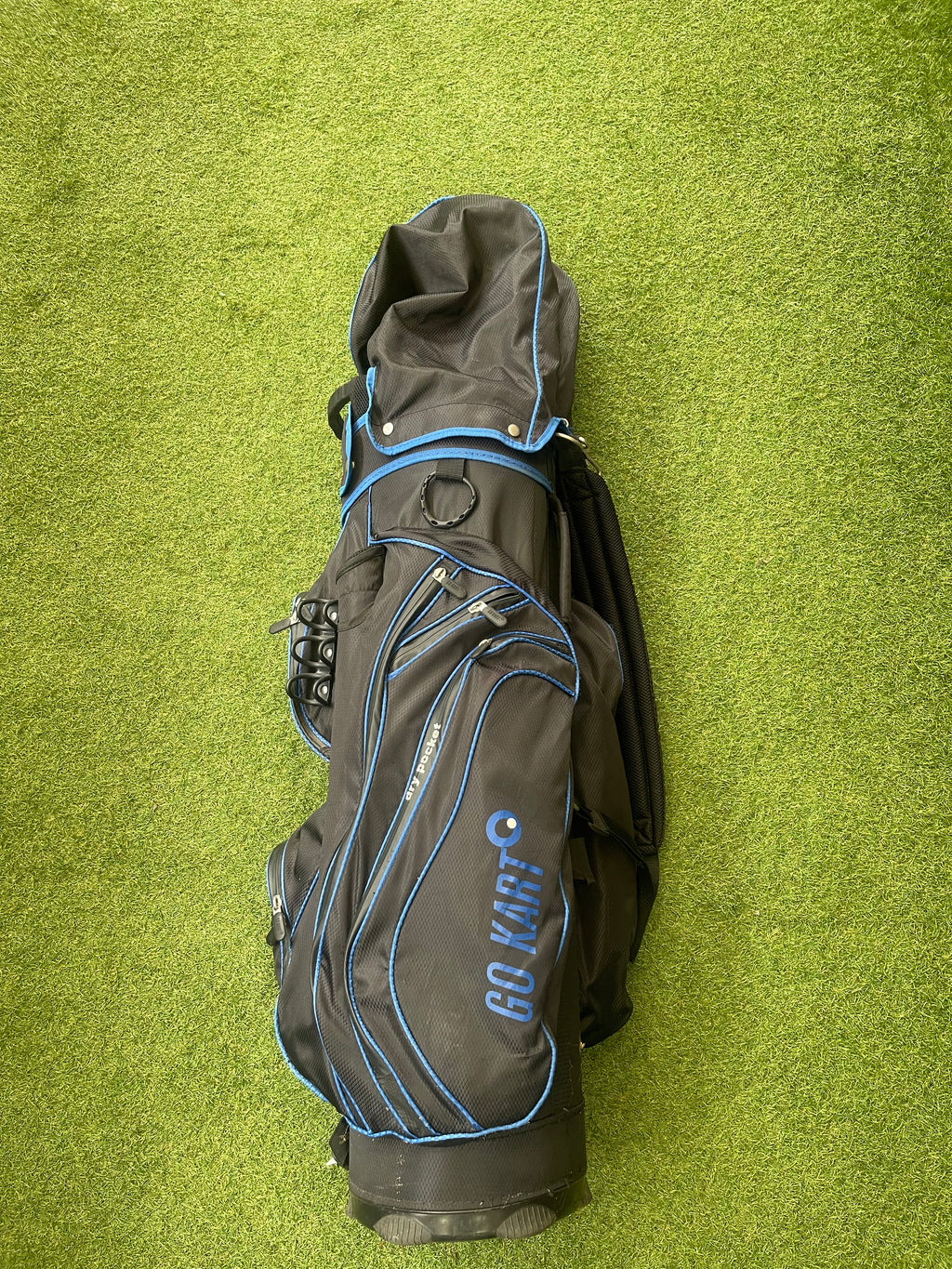 Go Kart cartbag blauw/zwart