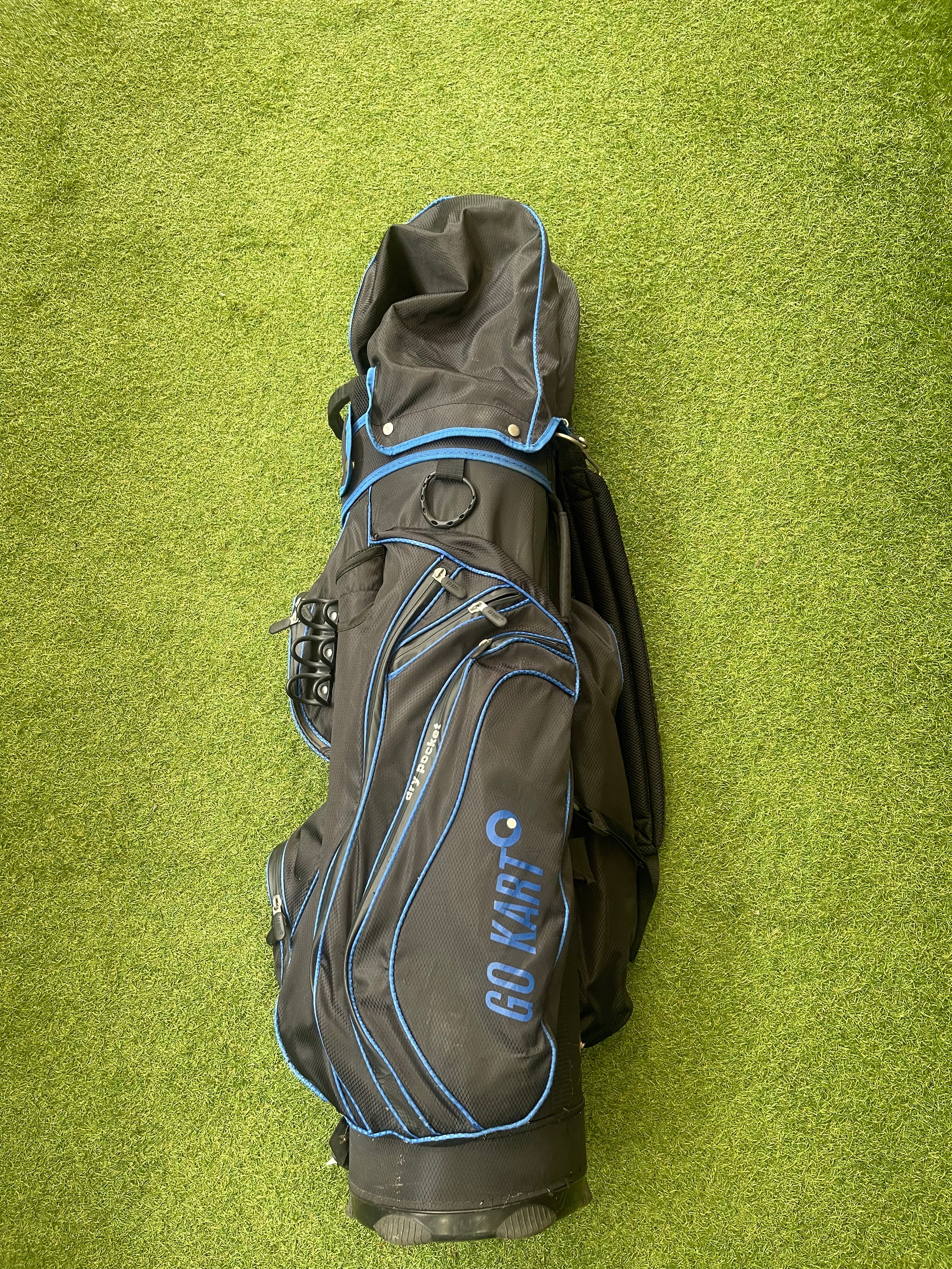 Go Kart cartbag blauw/zwart